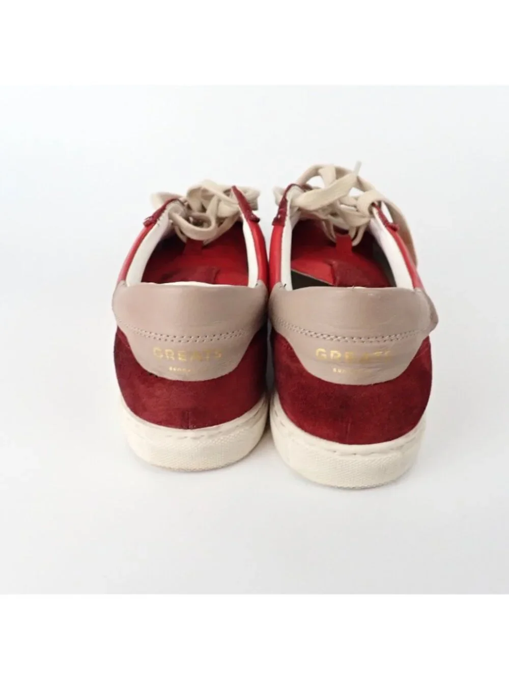 GREATS Brooklyn “The Charlie” Red Suede Sneakers – Men’s 9 - Picture 6 of 8